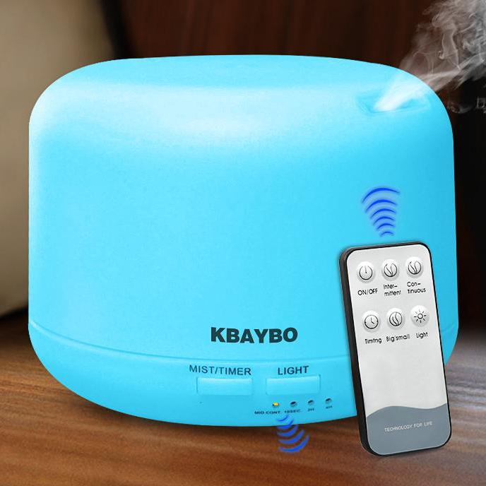 Ultrasonic Aroma diffuser & Humidifier, Remote Control, 300 ML water & essential Oils , 7 Color Lights, Electric charge.