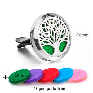 Steel Locket Car Diffuser with 10 pads